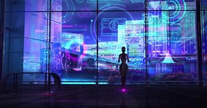 An Artificial Intelligence Robot Works With Crypto Assets