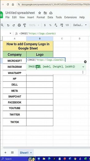 How to add Company Logo in Google Sheet
