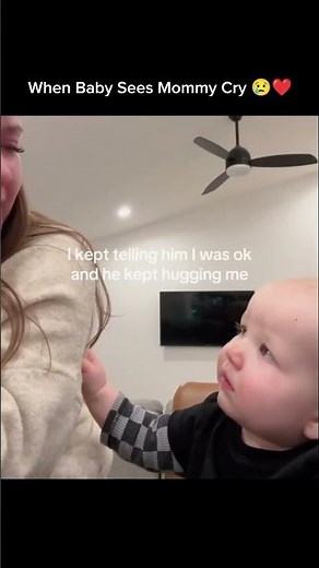 When Baby Sees Mommy Cry 😢❤️