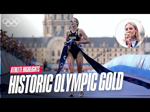 Cassandre Beaugrand 🇫🇷: France's First Triathlon Champion 🥇| Paris 2024 | Athlete Highlights