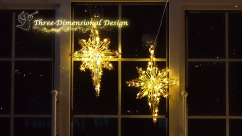 Quntis 3D Bethlehem Star Lights, 60LED Warm White Larger Christmas Tree Topper with Timer, 8 Modes Battery Operated Christmas Window Light Decor for Indoor Outdoor Window Holiday