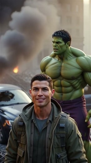 Ronaldo Meets Hulk in New York, You can't imagine what happened😱 #ronaldo #hulk #aivideos #ai