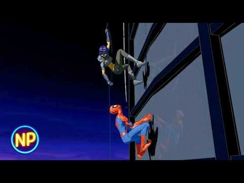 Talon's Mask Comes Off as Spidey is Chasing Her | Spider-Man: The Series (2003)