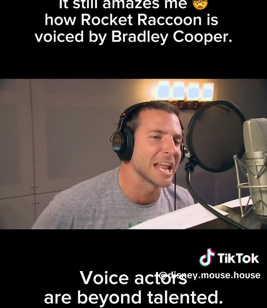 Bradley Cooper voicing Rocket Racoon. Incredible work for Marvel. Voice actors are beyond talented to me. #voiceover #marvel