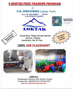 3 MONTHS FREE TRAINING PROGRAM at S.D INDUSTRIES 100% JOB PLACEMENT Contact : 9089943752 / 8729813367 Address : Changangei Uchekon Near Herbert School | Singjamei 360