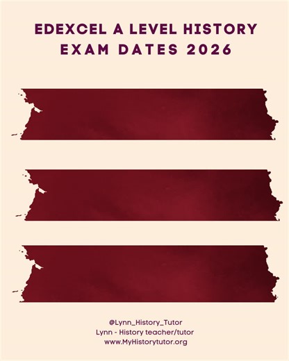 97 DAYS TO GO until the first A-level History exam (2026)! The final stretch starts now 📚⏳ 🎯 This is the point where focused, strategic revision really matters. ✔️ Map out all topics across each paper and option ✔️ Plan revision around essay practice, not just content review ✔️ Use A-level strategies: timelines, thematic mind maps, Cornell notes, essay plans & regular self-testing ✔️ Start refining revision materials now to avoid last-minute overload Over the next 97 days, I’ll be sharing clea