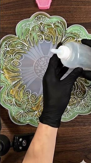🤯✨Turning Liquid Resin into a LUXURY Flower Bowl!🌸✨ #Epoxy #ResinArt #diy #Shorts
