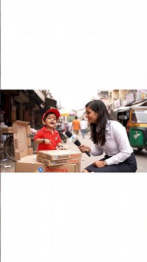 Baby Selling Domino’s?! 😂 Hilarious Interview with Reporter
