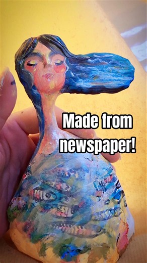 Newspaper Pieces → Amazing Sculpture!😮✨️