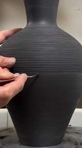 Process of white porcelain inlay on black stoneware clay. Inlay is a technique where contrasting clay is filled into carved lines, creating patterns that stay crisp and permanent. Working on this commission for a modern catholic church in Stuttgart, this jug will be a part of baptismal vessels for holy water 💦 | BritFlix Hub