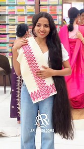 A Beautiful Long-Haired Customer Drapes a Dhavani ✨ Grace in every fold, tradition styled with elegance 🤍 📍 AR Handlooms, Kuthampully 🛒 www.arhandlooms.in 📲 7660076008 | 7660056004 #DhavaniDraping #TraditionalElegance #KeralaStyle #ARHandlooms #Kuthampully #HandloomFamily | AR Handlooms Kuthampully