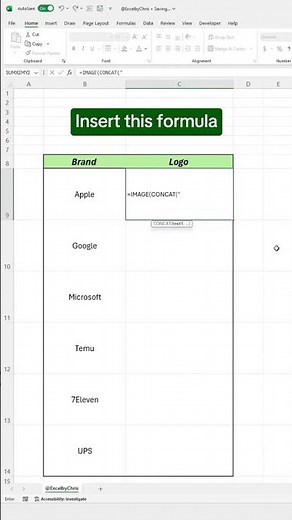 "How to Easily Insert a Brand Logo in Excel: Step-by-Step Guide!"✨📈#excel #viralvideo