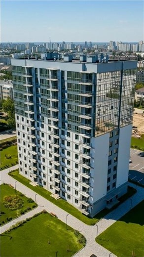 From Empty Plot to Massive High-Rise Apartment Building 🏢 #construction #timelapse
