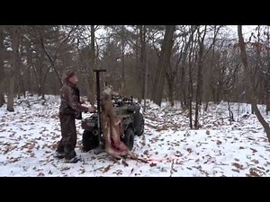 Loading Deer on ATV with LA Guard Dog hoist