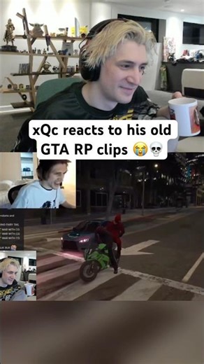xQc reacts to His OLD GTA RP Clips 😭 #xqc #gtarp #gta5