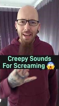 Screaming / Singing Secrets - Creepy Screaming | #RMSVocalInstitute #creepysounds #screaming