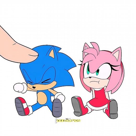 BABY AMY PROTECT BABY SONIC 🥶 #sonic #shorts #sonicthehedgehog #1m #trollface