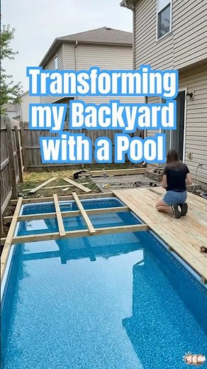 This Backyard Has Water Under the Deck?! 😳 Floating Deck Makeover #shorts