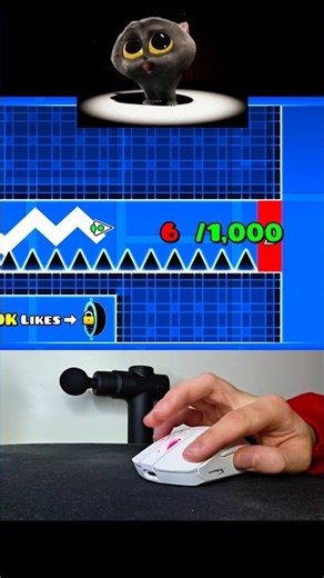 ScatMan vs. IMPOSSIBLE 1,000 Wave Clicks Spam Challenge! #shorts #geometrydash