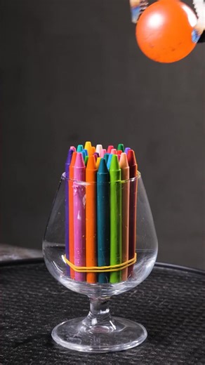 Red-Hot Ball vs Wax Crayons: A Colorful Experiment! 🔥🖍️ | Bright Side