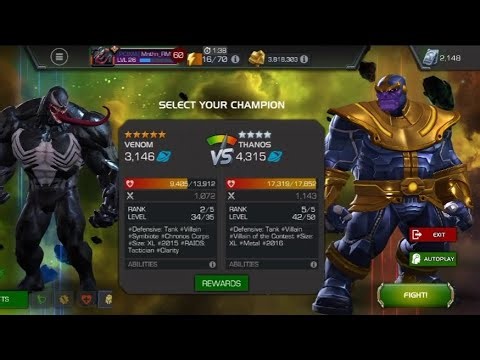 Epic Battle: Venom Defeats Thanos in Marvel Champions!