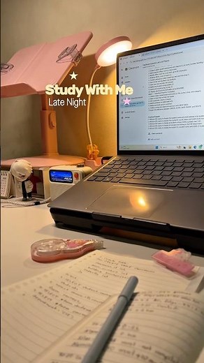 Late Night Study 🌙📚 | Cozy Study With Me #studymotivation #studentlife #studyvlog #studygram #fyp