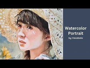 Paint a glowing portrait with watercolor | Step-by-step tutorial