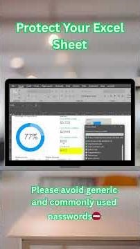 How to Protect an Excel Worksheet from unwanted edits #excelbasics #excelproductivityhacks