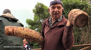 Fajã D`Além – “A saga dos Inhames” – Ilha de São Jorge A Fajã D`Além na Ilha de São Jorge fica situada no lado norte da Ilha, pertencendo à freguesia do Norte Grande, concelho de Velas. Esta Fajã destaca-se pela sua “genuinidade ancestral”. Sendo o acesso a esta Fajã feito apenas por trilho pedestre, tem feito com que se conserve uma Fajã “intacta”, sem qualquer alteração das suas caraterísticas ancestrais do seu património edificado e natural. “Em baixo” na Fajã e no seu interior não existem ca