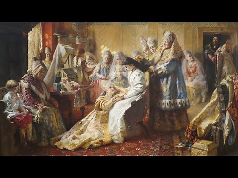 The Russian Bride's Attire (1889) by Konstantin Makovsky