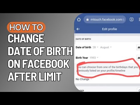 How To Change Date Of Birth In Facebook After Limit 2025 | Fix Facebook Birthdate Change Problem