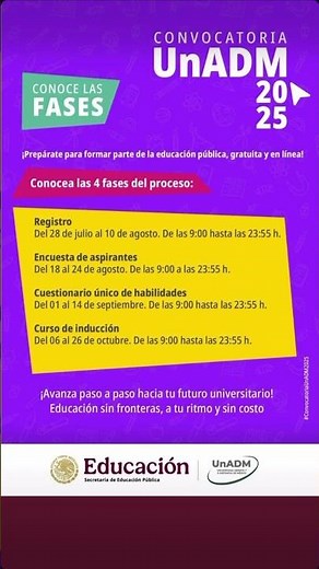 Consulta la convocatoria completa y regístrate en: https://www.unadmexico.mx/convocatoria2025/