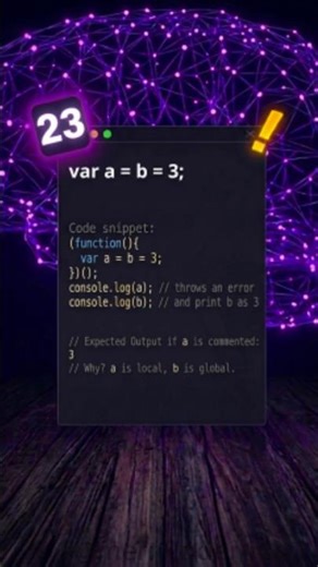 JavaScript Trick 🤯 | Why b is 3 but a is NOT defined? #shorts #coding #programming #javascript