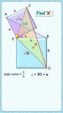 Find "X" .................... #maths #geometry #square #olympiad #cds #cat #129 #iit #cbse #ssc #cgl