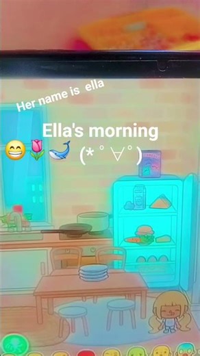 Ella's morning routine