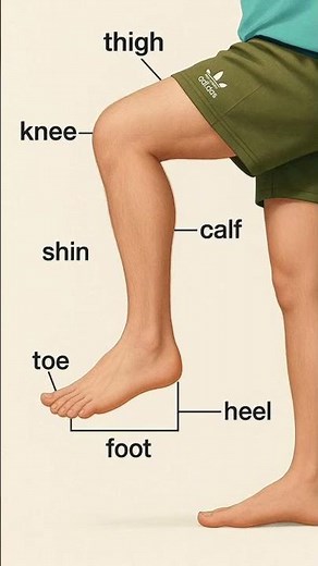 "Human Leg Anatomy – Labeled Diagram for Learners#Human Anatomy - Leg Parts Diagram