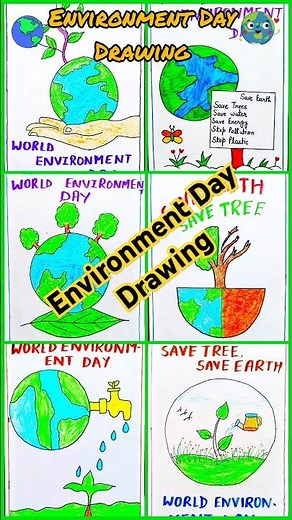 World Environment Day Drawing 🌎 |Environment Day Drawing | save environment drawing | poster Drawing