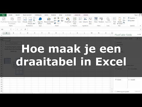 Hoe maak je een draaitabel in Excel