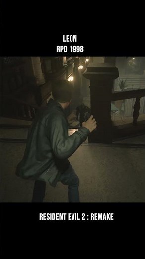Leon remembers the Tyrant in Resident Evil #residentevil #re2 #rerequiem #retrogaming