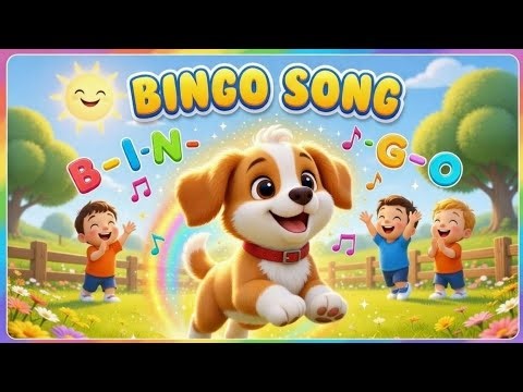 Bingo Song | ‪@pokotokotv‬ Nursery Rhymes for kids | Bingo the Cute Dog Rhymes