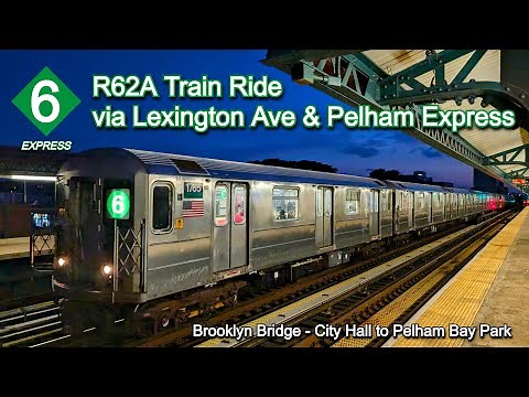 NYC Subway (6) Train Ride via Lexington Avenue & Pelham Express: Brooklyn Bridge to Pelham Bay Park