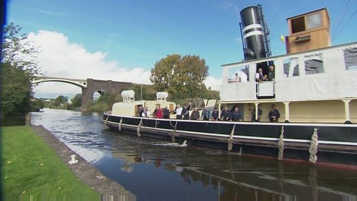 The Daniel Adamson is 111 years old, and it's seen some action in its time. It's been used as a tug boat on the Mersey, carried troops during the first world war and even played host to royalty when it was converted into a gin palace on the Manchester Ship Canal. The boat was a bit of a wreck but now, after an 11 year restoration programme, it's been restored to its former glory and today it was on the River Weaver for its first cruise with passengers... | BBC Manchester