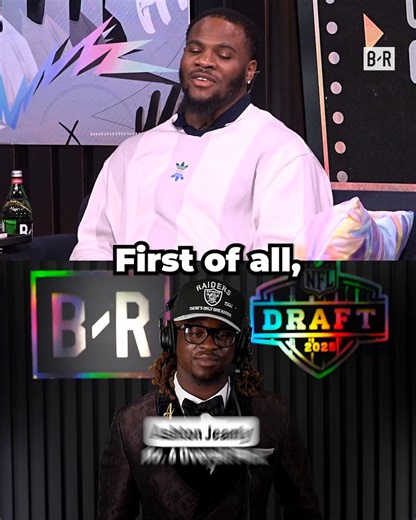 Ashton Jeanty was a vibe after getting drafted last year 🤣Tune in to B/R's NFL Draft show with Micah Parsons and Malik Nabers Thursday @ 8PM ET on YouTube: https://t.co/Bj6Or7vJPS