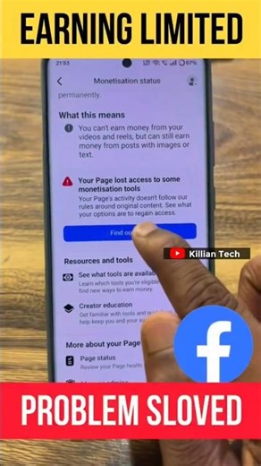 Facebook Monetization Limited problems fix #facebook #monetization #fbearning