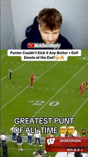 Wisconsin’s Punter Just Hit a PERFECT Punt!! 😳