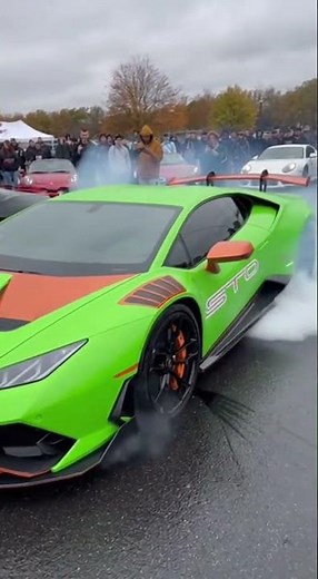 $300,000 Burnout FAIL: Huracán STO Engine EXPLODES! 🤯 #cars #lamborghini