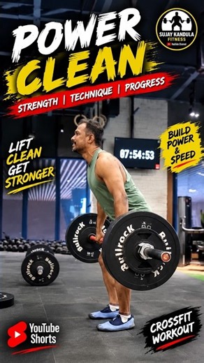 POWER CLEAN 💥 Watch the Technique in Slow Motion! #shorts #crossfit