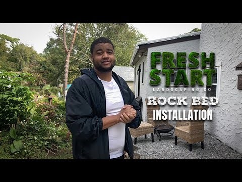 Fresh Start Landscaping Rock Bed Installation
