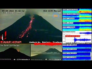Rekaman 9 April 2022 Malam Hingga Siang Live Merapi - Indonesia's Mount Merapi - Volcano Eruption