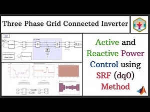 MATLAB Simulation of Three Phase Grid Connected Inverter | SRF (dq0) Control for P & Q